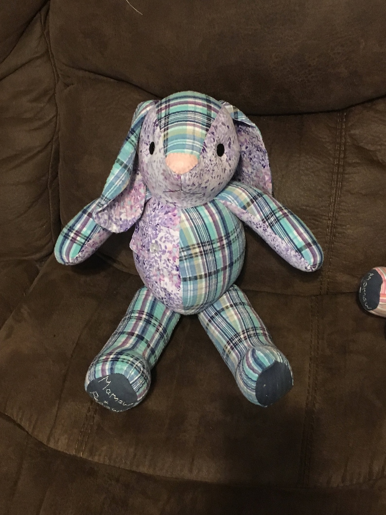 Elephant Memory Bunny vintage and more Puppy Moose or Bear Keepsakes made from clothing Cow blankets