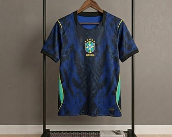 Camiseta de fútbol de Brasil personalizada 2026 | Nombre y número personalizados | Estilo urbano clásico Blokecore