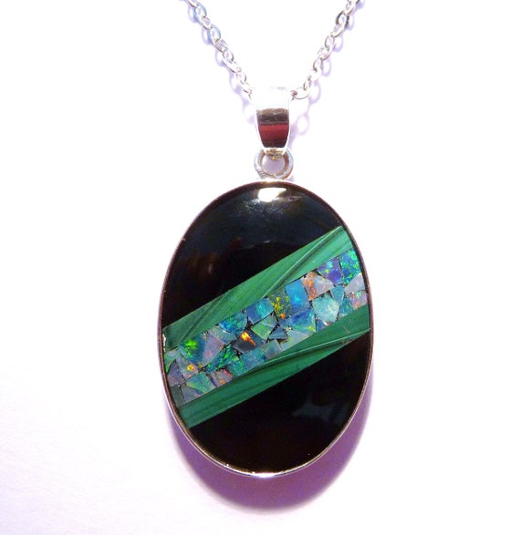 Etsy malachite necklace deals