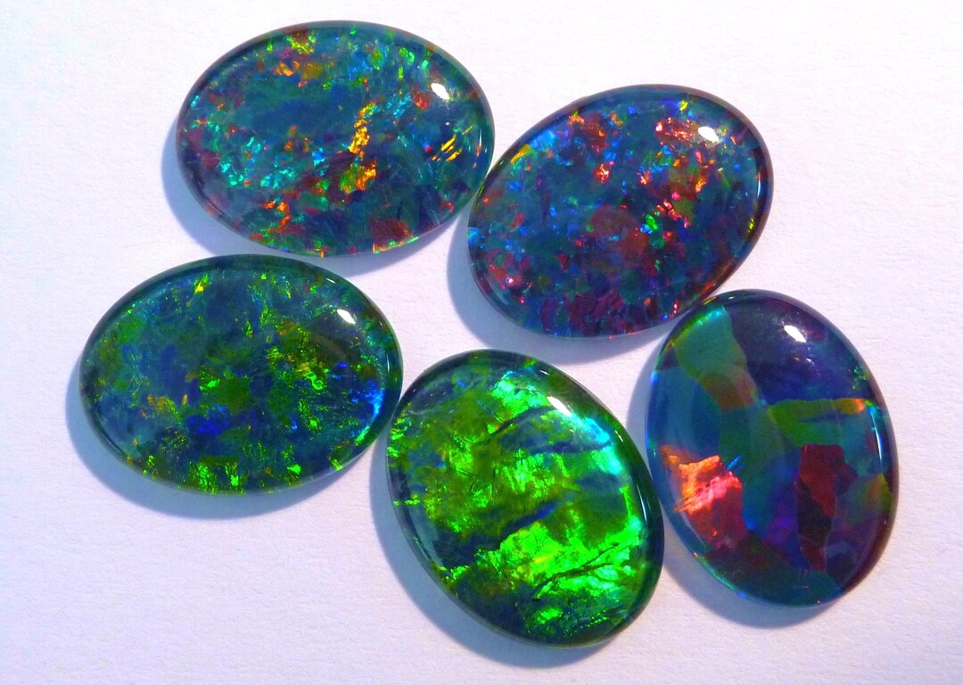 Butw Naturel Véritable Australien Opale Triplet Gratuit Forme Cabochon