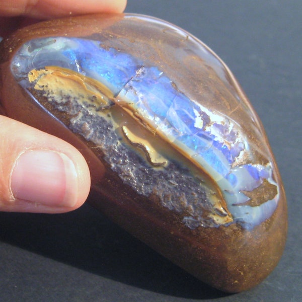 Large Natural Australian Boulder Opal Specimen 936.21ct Brilliant Blues (1452)