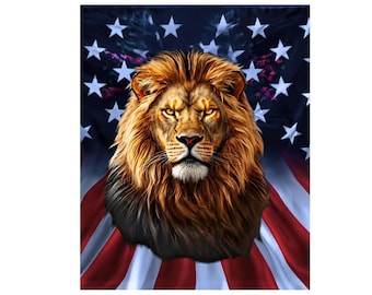 USA:s självständighetsdag lejon clipart - 4 juli-designer