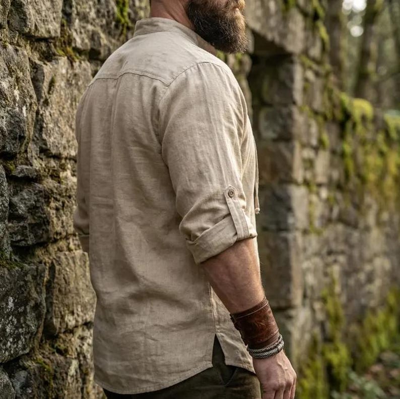 Mens Viking Tunic Cotton Linen, Medieval Renaissance Shirt, LARP ...