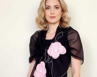 Unforgettable (Black) Scarf - Women Scarves, Accessories, Fashion Scarves, Hijab, Gift for her, Mothers Gift, Women Fashion