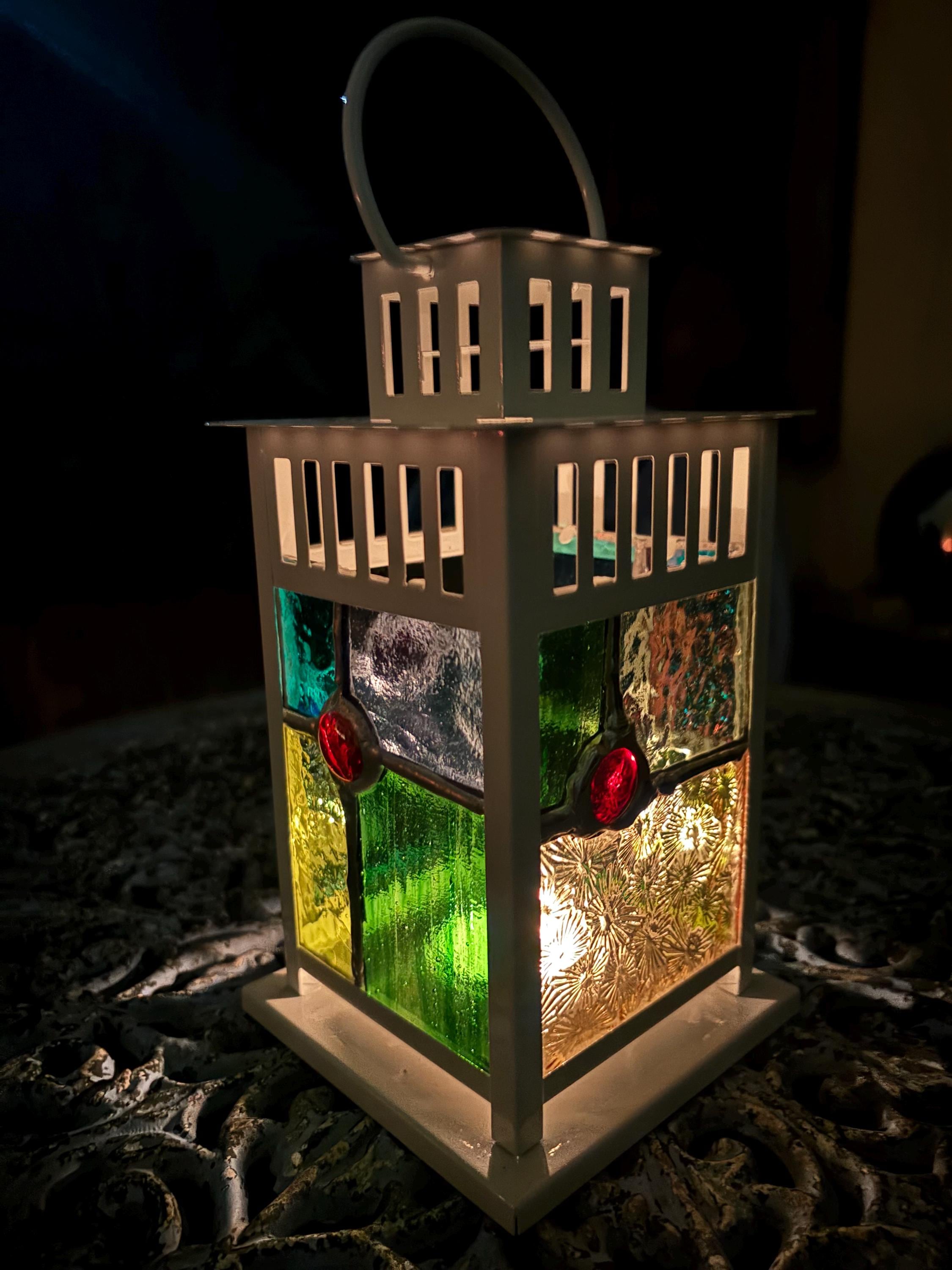 Stained Glass Lantern - Etsy UK
