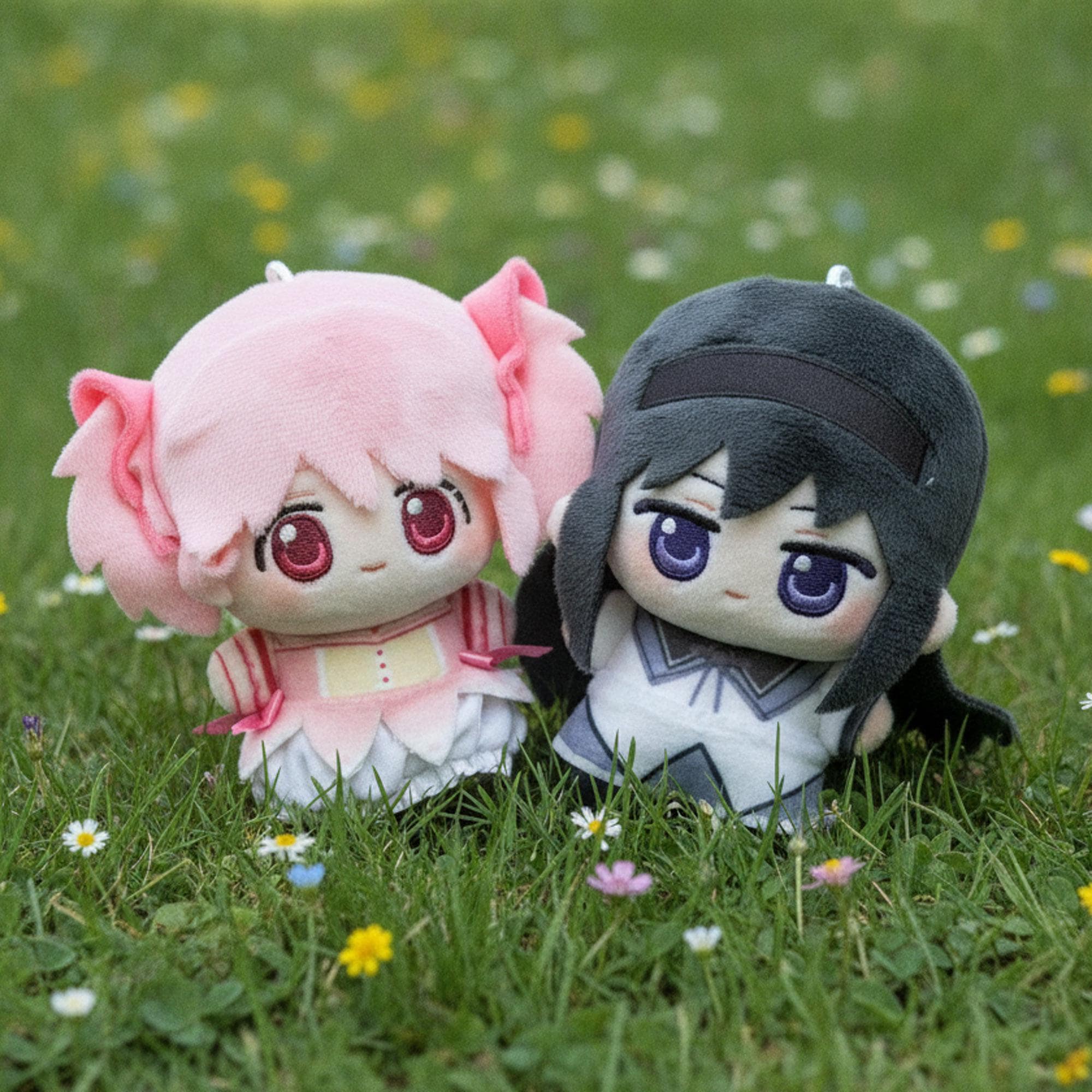 Madoka　ハンドメイド Puella Magi Madoka Magica Plush Keychain | Madoka & Homura Doll