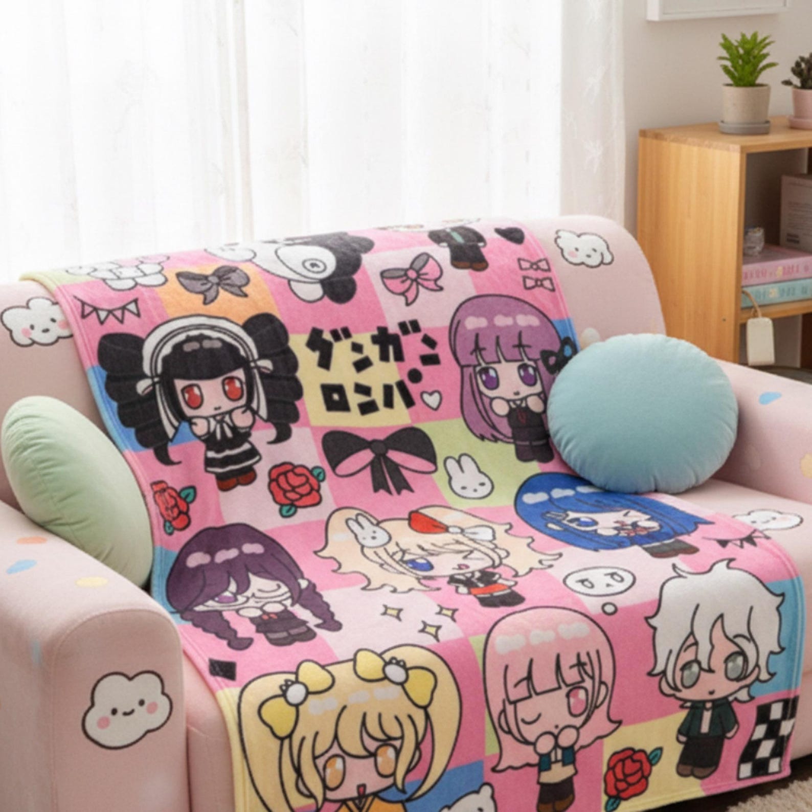 Danganronpa Character Flannel Blanket | Anime Soft Throw | Gaming Fan Gift