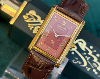 1990's Vintage Ladies SEIKO Round Gold Plated Case White Dial