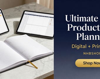 2026 Digital Planner Hyperlinked | GoodNotes Productivity Planner for iPad