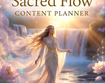 30 Day Sacred Flow Content Planner | Spiritual Digital Planner for Creators