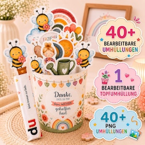 duplo Banderole „Kita-Abschied“- Vorlage zum Ausdrucken Abschiedsgeschenk Druckvorlage für Erzieherinnen Danke, beim Wachsen geholfen hast