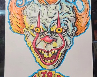 Pennywise It Clown Original art Drawing Time To Dance