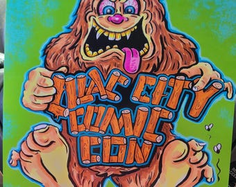 Sasquatch Bigfoot Art Print Lilac City Comic Con Spokane Washington Free shipping