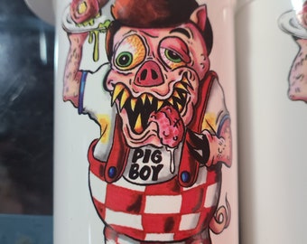 Pig Boy Plastic cup Lot Gross eird Swine Big Boy parody free shipping
