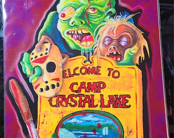 Friday the 13th Monster art Horror print camp Crystal Lake free shipping Horror