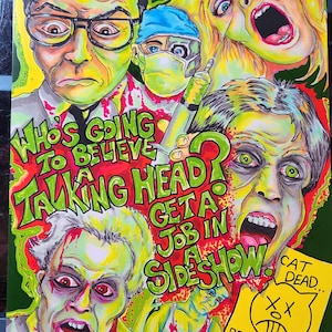 Reanimator Horror art print Limited Edition signed  Numbered Lovecraft Combs Crampton Cat Dead