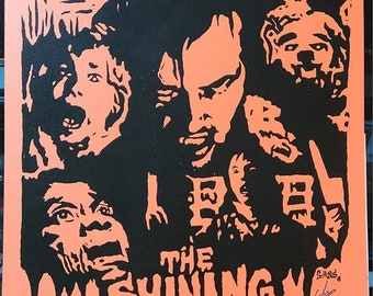 The Shining Poster print Metallic Orange Limited signed and Numbered Only 50 made Horror
