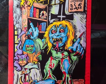 Monster art print Diary of a Madman Horror gross weird limited edition free shipping