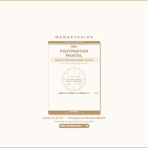 Postpartum Mental Health Guide PDF | Beyond Baby Blues | PPD PPA Anxiety New Mum | Digital Download | MamaStudioX