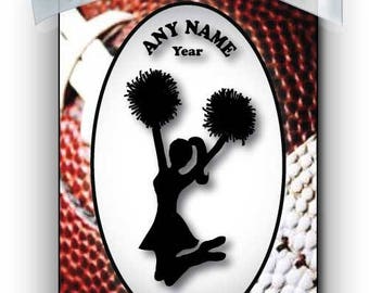 Cheerleader Jumping Silhouette Personalized Ornament