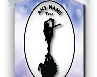 Cheerleader Competition 3 Silhouette Personalized Ornament
