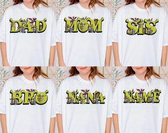 Shrek Birthday Shirt, Personalized Shrek Birthday Theme Shirt, Sherk Matching Family Birthday Shirt, ShrekShirt, Birthday Gift D3LS14