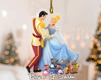 Personalized Cartoon Characters Ornament, Custom Couple Movie Christmas Ornament, Fairytale Holiday Keepsake, Romantic Christmas Gift NGWL05