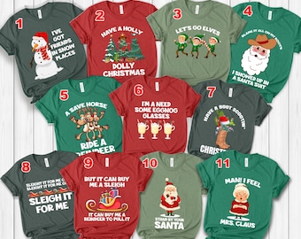 Funny Christmas Shirts, Holiday Movie Quote T-Shirt, Santa Snowman Reindeer Graphic Tee, Christmas Party Shirt, Xmas Gift NEXC04