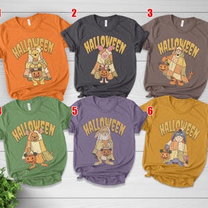 Patchwork Halloween Matching Shirts, Cute Animal Ghost Graphics, Fall Family Tees, Pumpkin Picking Outfits G5NM18