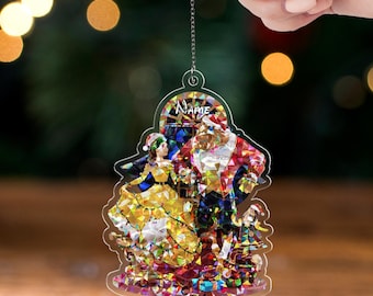 Cartoon Couple Christmas Ornament, Monster Couple Ornament, Couple Holiday Tree Decor, Romantic D2MP34