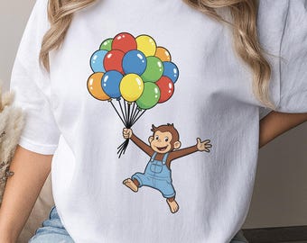 Curious George Shirt Custom Family Matching Tee,Family Birthday Matching Shirt,Curious George Birthday Shirt,Birthday Matching Tee C2DZ06-7