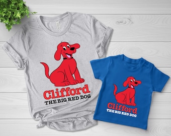 Clifford The Big Red Dog Shirt, Personalized Clifford Dog Family Birthday Shirt, Clifford Dog Party Shirt, Clifford Dog Shirt CZC501