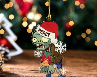 Personalized Plants vs Zombies Christmas Ornament, Custom Boy Girl Game Ornament, Gaming Ornament, Birthday Gift For Son Daughter D1NX16