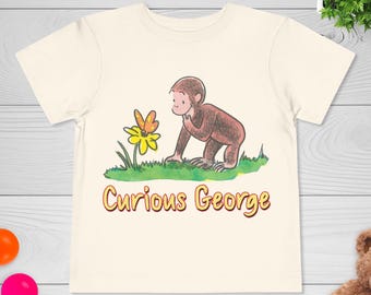 Curious George Monkey Aesthetic Shirt, Y2K Curious George Cartoon Top, Vintage Graphic Shirt, Trendy Tee, Birthday Gift for her NHOP02-12