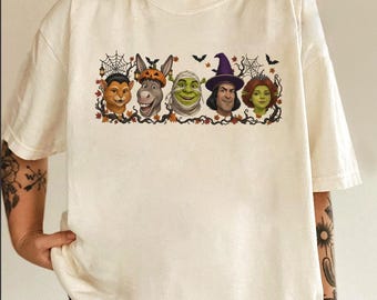 Shrek Halloween Shirt, Spooky Fairytale Characters Tee, Trick or Treat Ogre Shirt, Funny Halloween Tee, Fall Gift D3L610
