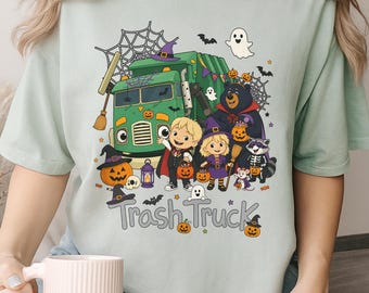 Trash Truck Halloween Shirt, Hank Trash Truck Shirt, Trash Truck Birthday Party Shirt, Custom Trash Truck, Garbage Truck Shirt NHTU09