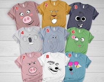 Sing Movie Halloween Costume Shirt, Sing 2 Costume Shirt, Sing Pig Costume Shirt, Sing Characters Family Costume Tee Halloween D1LW03