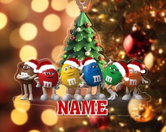 M&M Christmas Ornaments, M and M Ornament Set Ornament, Christmas Gift, Christmas Ornament, Christmas Decoration D1MT12