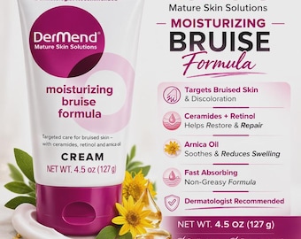 DerMend Moisturizing Bruise Formula Cream 4.5 oz Mature Skin Arnica Retinol Cera