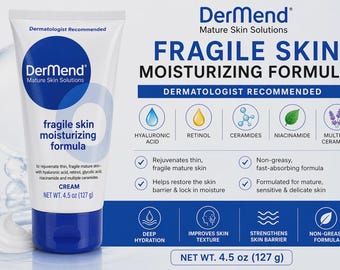 DerMend Fragile Skin Moisturizing Formula Cream 4.5 oz Mature Skin Care