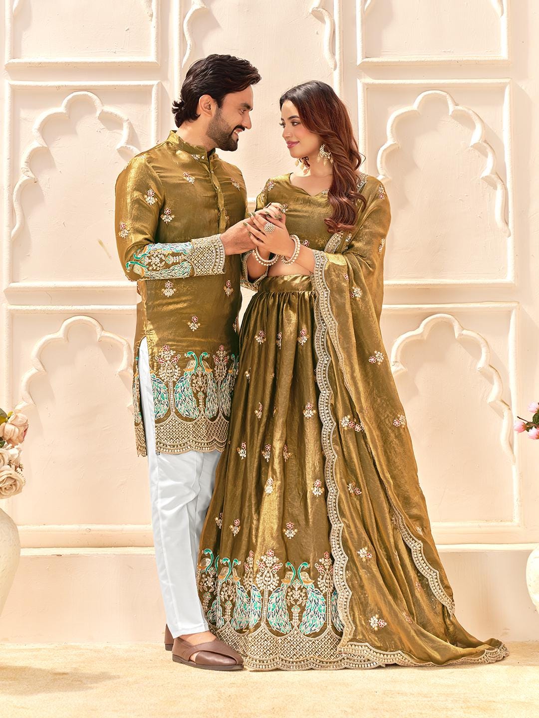 Indian Couple Engagement Outfit - Etsy