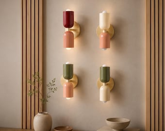 Applique da parete Japandi, illuminazione dal design moderno, arredamento scandinavo, lampada da parete per camera da letto