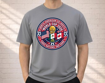 Three Nations One Game Tee, USA Mexico Canada Soccer Comfort Colors 1717 T-Shirt