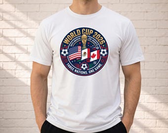 World Cup 2026 Shirt, USA Mexico Canada Soccer Tee, Football Lover Gift, Co-Host Nations Graphic Tee