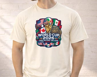 Three Nations One Game Shirt, North America Soccer Fan Comfort Colors Tee