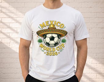 Mexico World Cup 2026 Soccer Shirt, Sombrero Graphic Tee, Comfort Colors Unisex T-Shirt