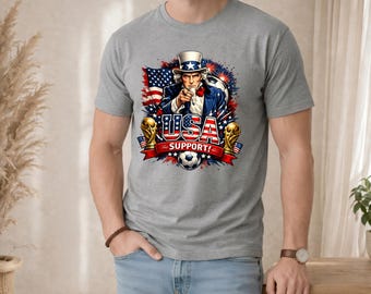 USA Soccer Fan Shirt Comfort Colors Tee, American Football Supporter Graphic Shirt, Patriotic Sports Fan Gift, USA Pride T-Shirt