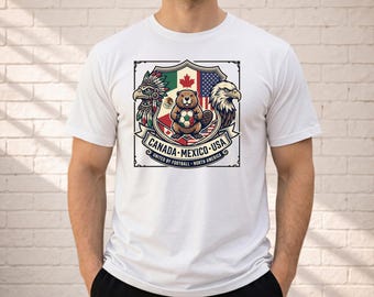 Canada Mexico USA Soccer Shirt, North America Football Comfort Colors Tee