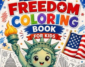 Libro da colorare per il 250° anniversario / Pagine di attività patriottiche sugli Stati Uniti (Download digitale)