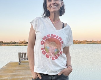 T-Shirt Taille S - CHEMINER VERS SOI - Femme, col V -